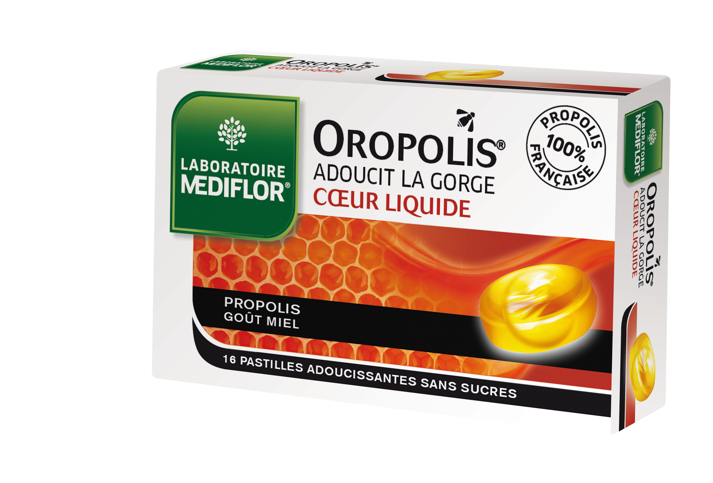 image Oropolis® Pastilles Coeur Liquide Boîte de 16 pastilles
